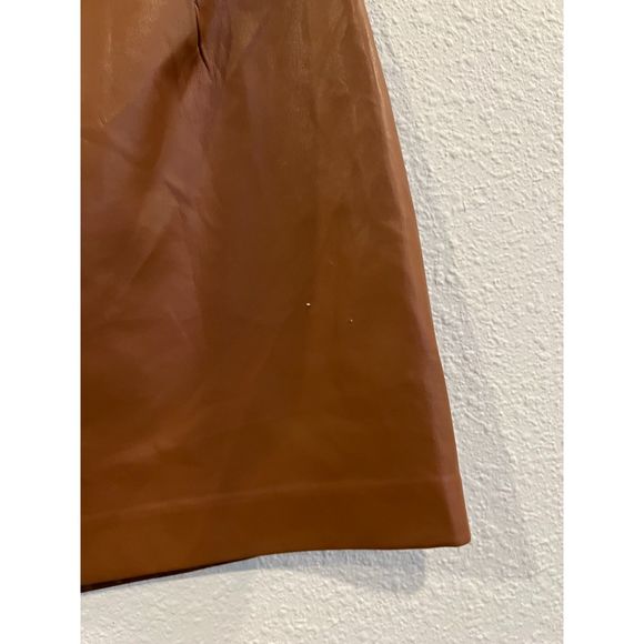 Vici Brown Faux Leather Mini Skirt Brown Size Medium a985 - Picture 6 of 8